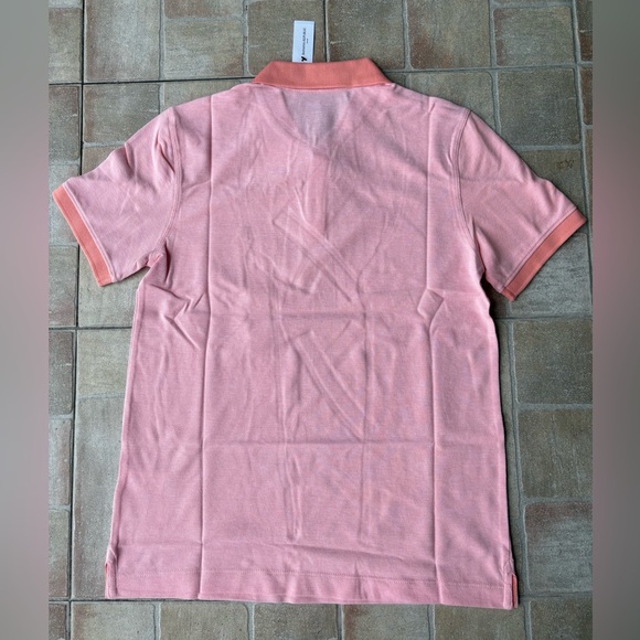 NWT Banana Republic Luxury Touch Polo Shirt Men M Coral Light Salmon Polo Shirt - Picture 5 of 7